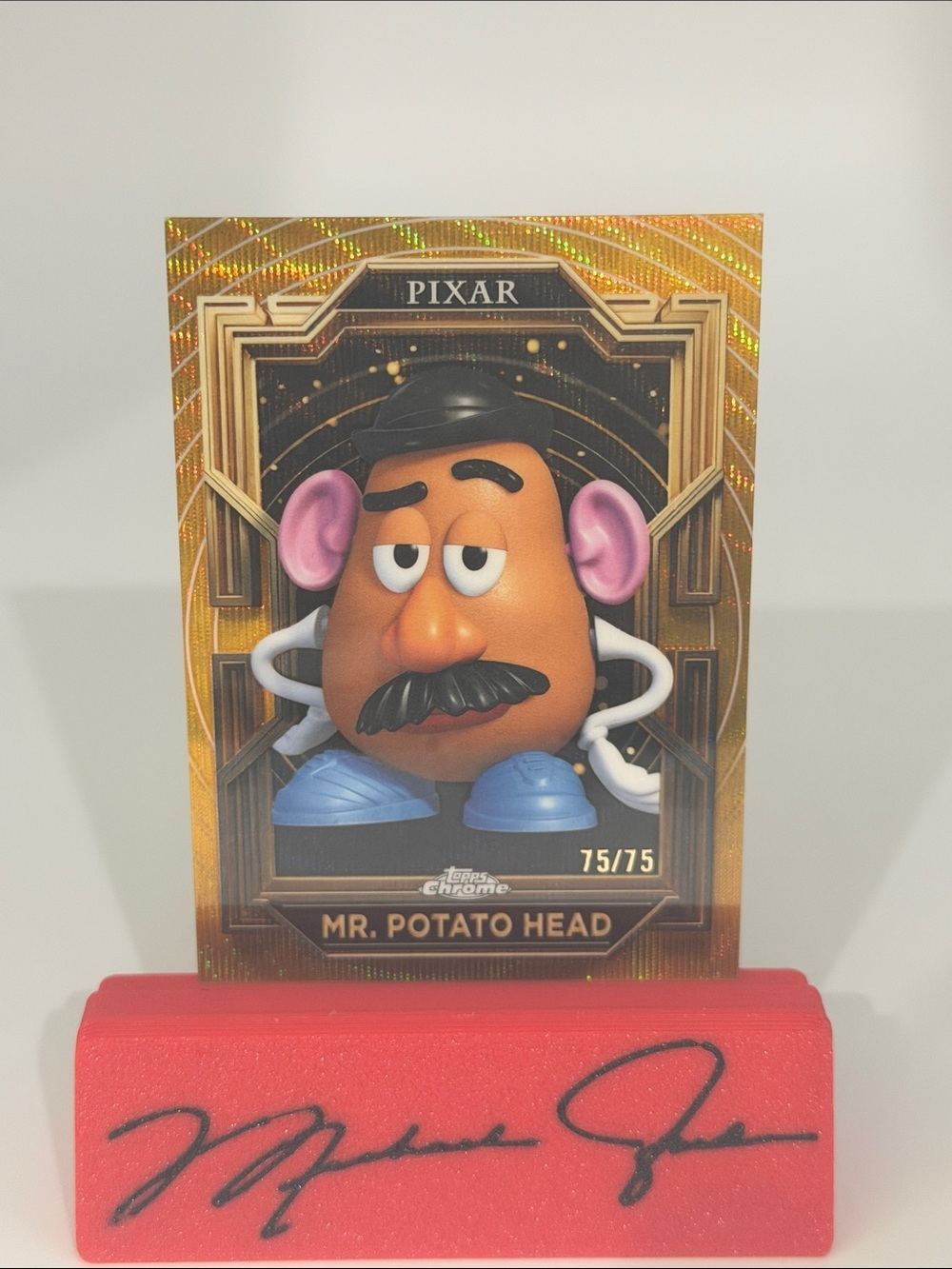 2025 Topps Chrome Mr. Potato Head Gold Wave Etch Refractor 75/75